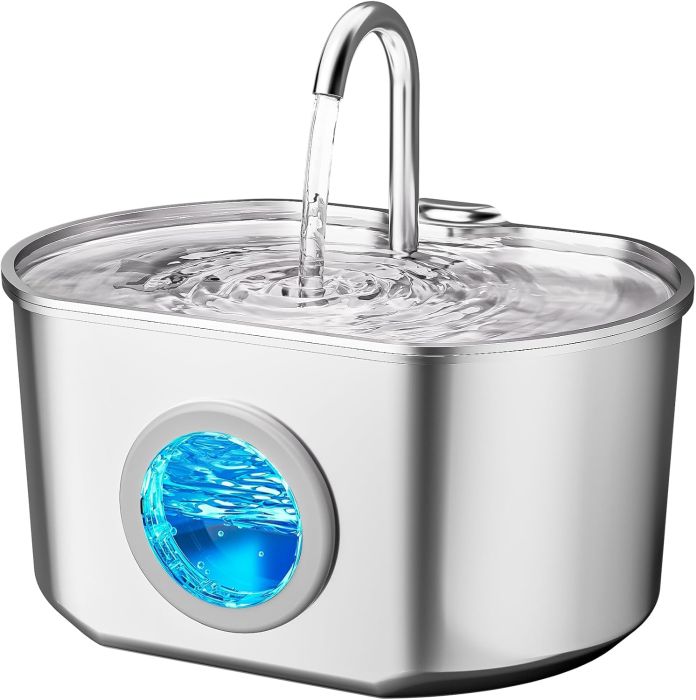 Neareal Stainless Steel Cat Water Fountain - Budget-Friendly 74oz Fountain